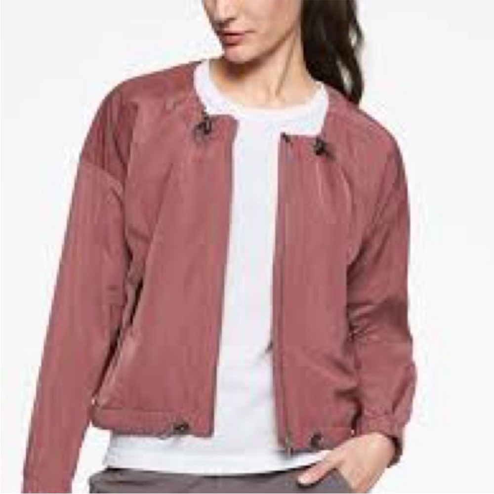Athleta Dusty Rose Womens Bomber Jacket